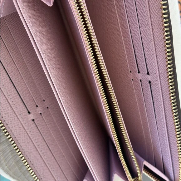 Louis Vuitton Zippy Wallet M41894 LV monogram brown leather with pink interior - Picture 5 of 9